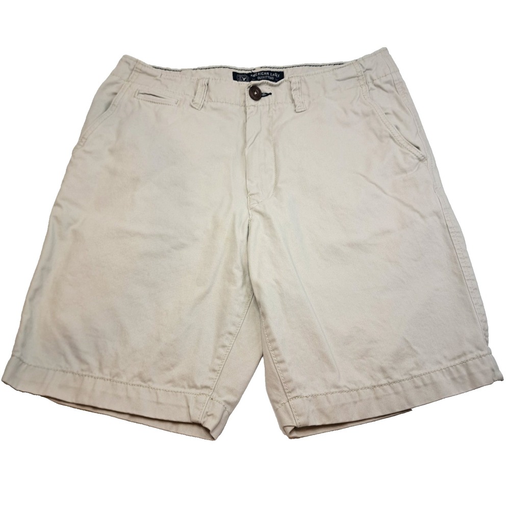 American Eagle Classic Fit Khaki Chino Shorts Men's 31 x 9 Beige Preppy Classic